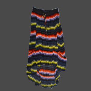 free people striped flowy hi-lo skirt